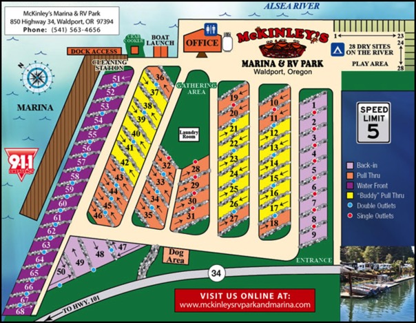 McKinley's RV Park Map